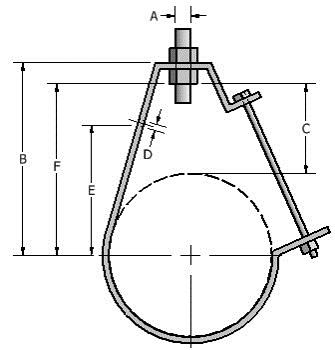 j hanger for pipe or conduit